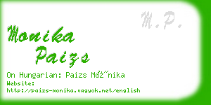 monika paizs business card
